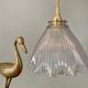 Suspension tulipe vintage en verre holophane (2)