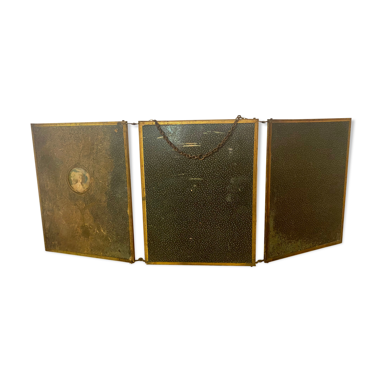 Miroir triptyque de Barbier XIXème