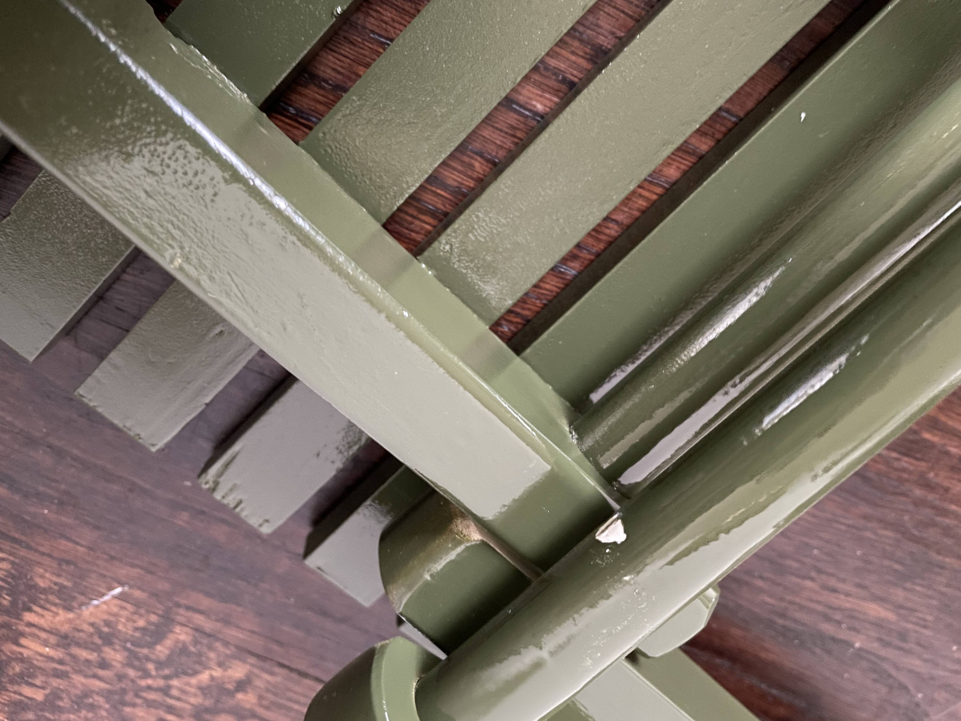 Vintage slatted fishing stool