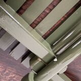 Vintage slatted fishing stool