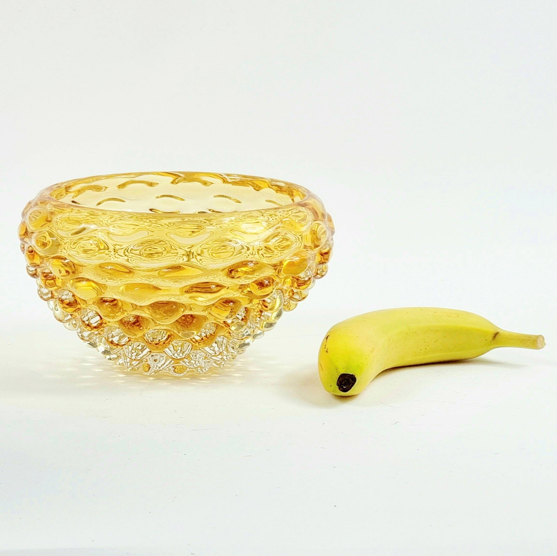 Mid Century Murano Bubble Glass 'Lenti' Series Bowl by E. Barovier, 1940s