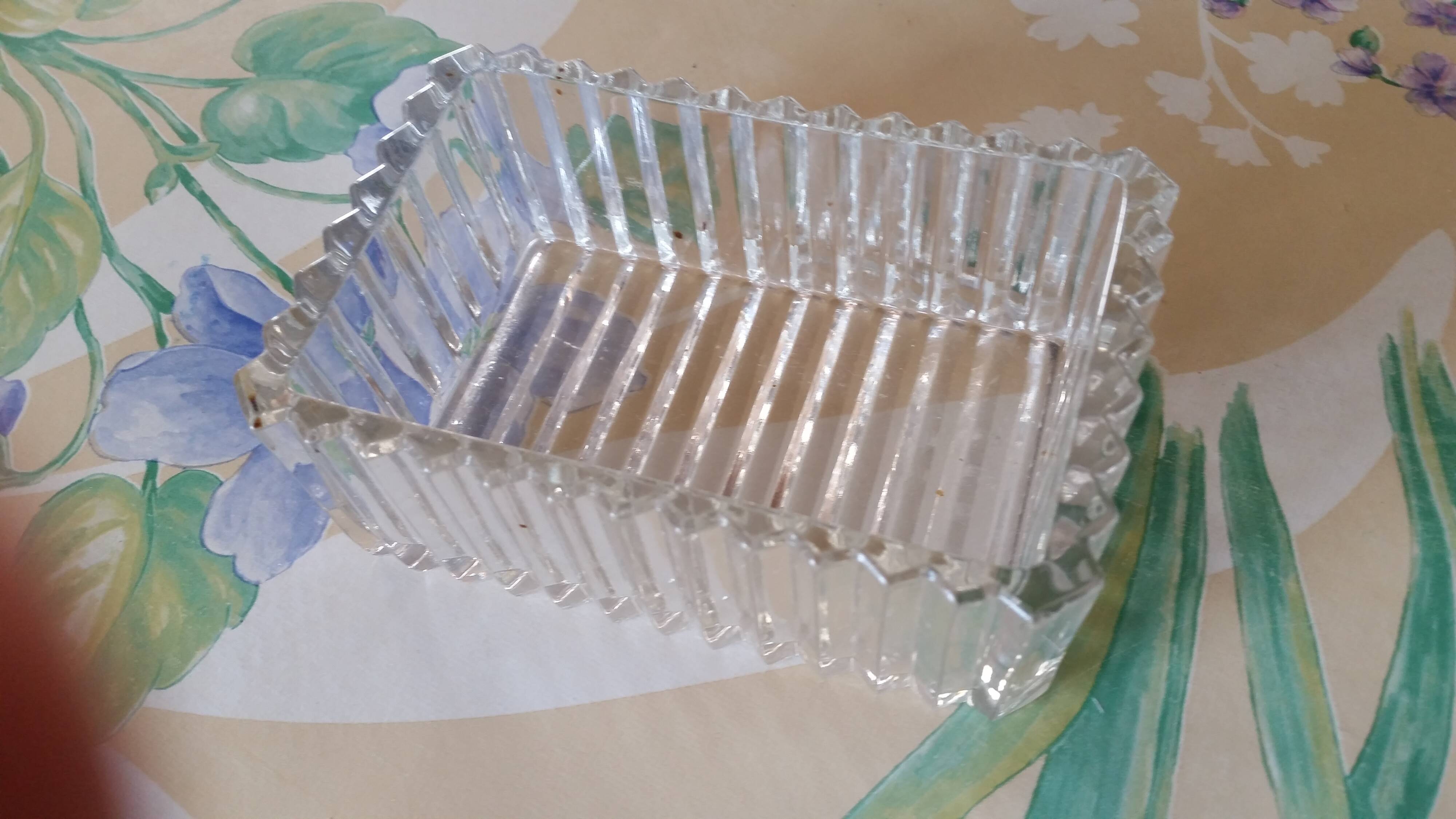 Square crystal candy bowl or empty pockets