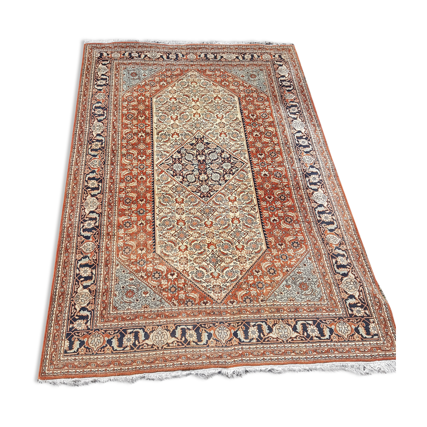 Handmade Persian carpet 219x362cm