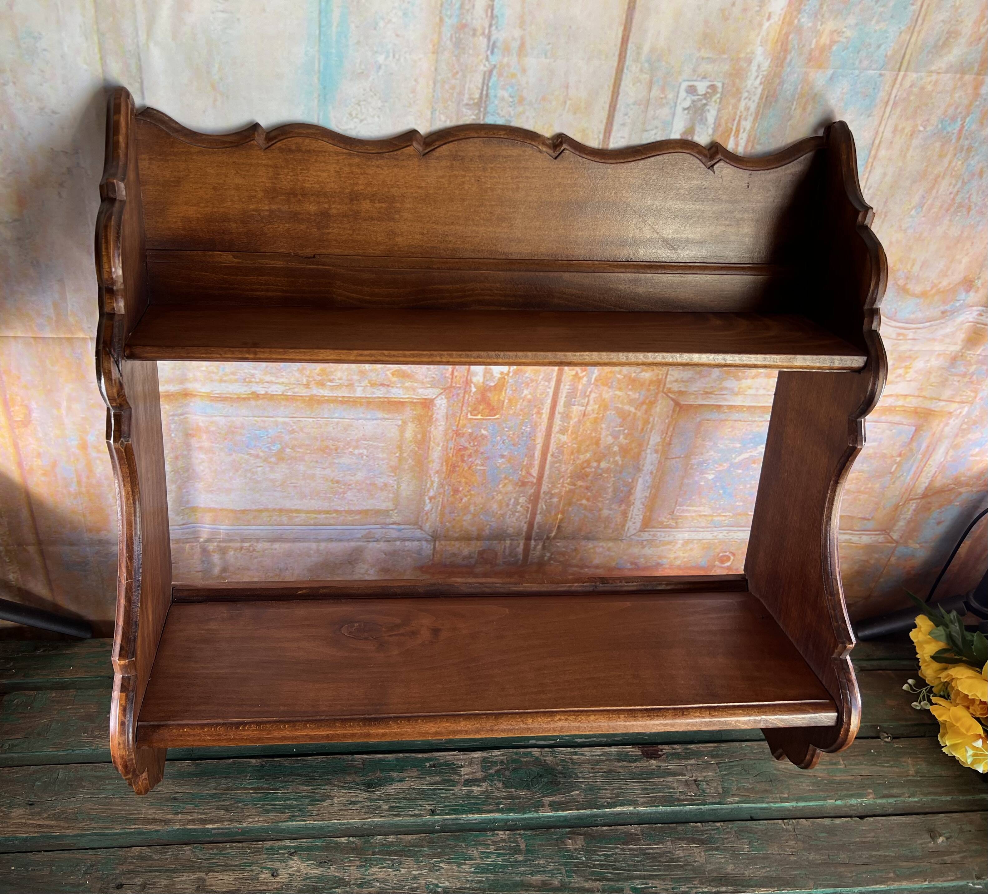 carved wooden wall shelf – Rustic and authentic feel