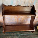 carved wooden wall shelf – Rustic and authentic feel