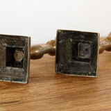 Pair of copper candle holders