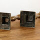 Pair of copper candle holders