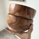 Antique walnut wooden bowls