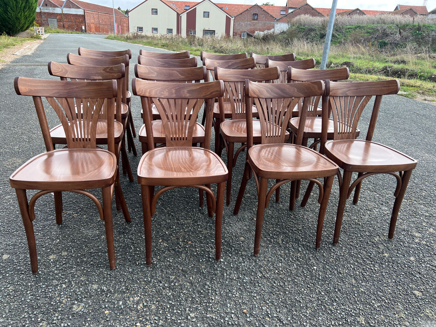 Set of 16 bistro chairs
