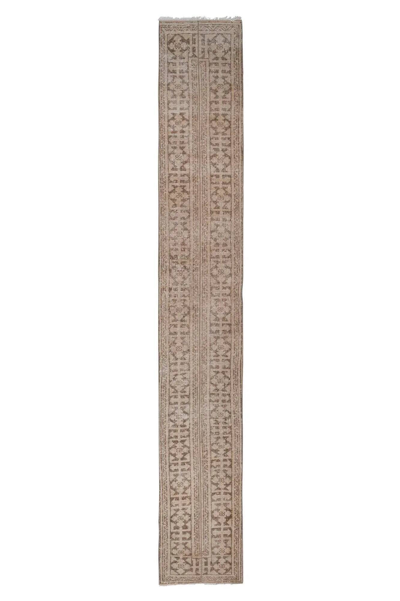 Tapis de couloir turc vintage 57x374 cm