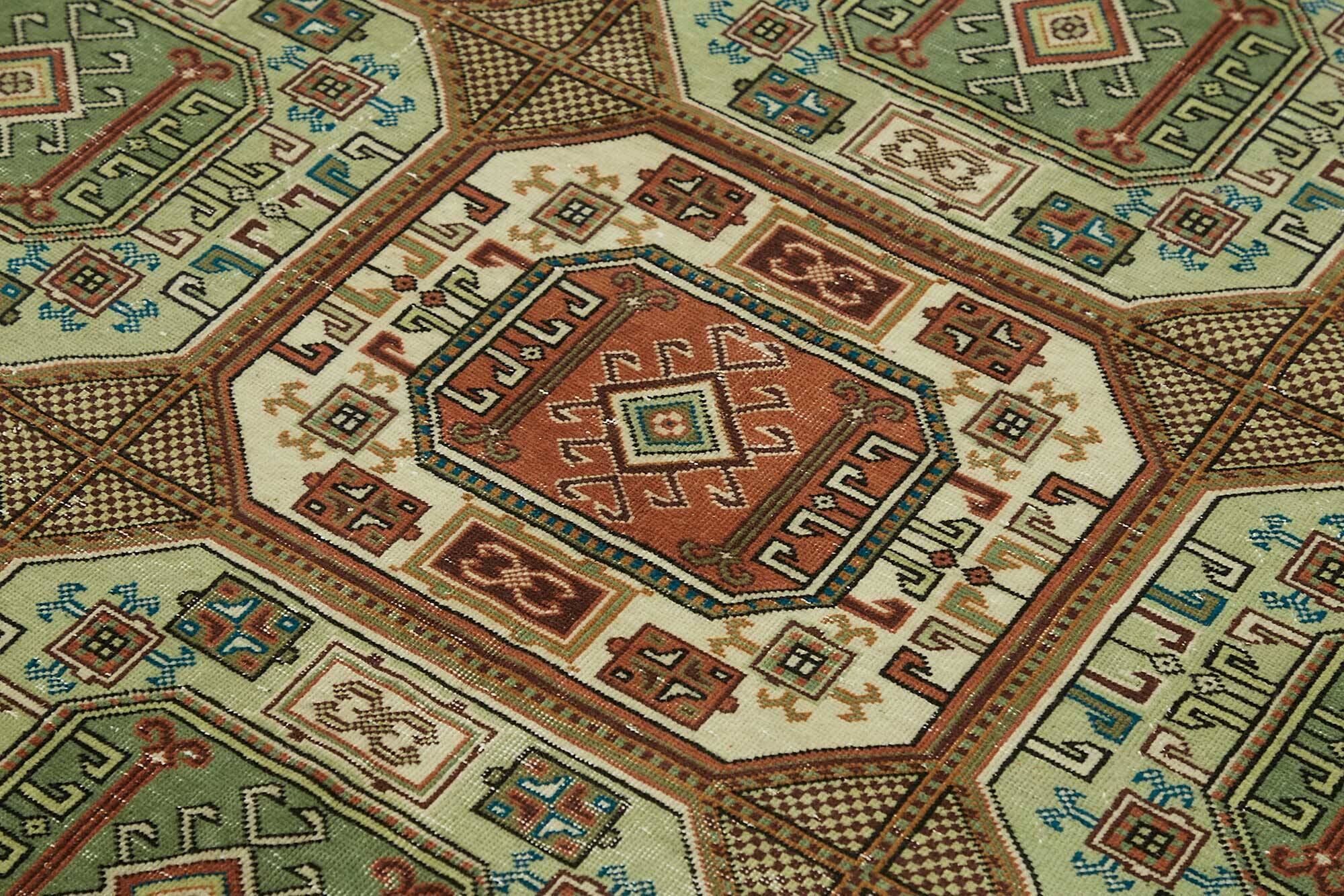 Turkish Wool Vintage Kayseri Rug 193 cm x 290 cm