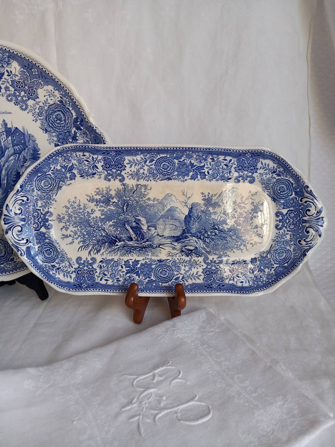 Service dessert Burgenland Villeroy & Boch – Faïence bleue – Très bon