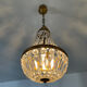 Balloon chandelier in bronze and pendants