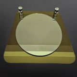 Design wall mirror with lamps, Italy 1970s