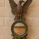 Empire style mirror with an eagle in carved and polychrome wood – late 19th century