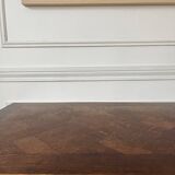 Antique beaded wood side table