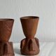 Pair of wooden egg cups