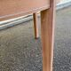 Renovated round extendable Scandinavian dining table in teak, 153cm.