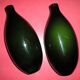 Pair of vases glass "bottle" double layer, 70 years