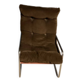 Vintage IKEA velvet low armchair