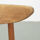 Chaise vintage avec simili cuir rouge
