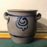Lot 5 old blue sandstone 3 pots - carafe - vintage decoration tonneau