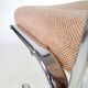 Chauffeuse vintage,  tissu et chrome