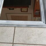 Mirror Patinated white wood frame