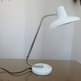Lamp in white lacquered metal and chrome metal 60/70s
