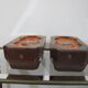 Set of 2 German Orange Lava Ceramic Wall Lamps from the 1960s / 70s Pan Keramik