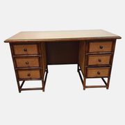 Vintage bamboo and cane desk