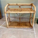 Vintage rattan shelf
