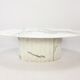 Mid-century italian marble oval coffee table, 1980s