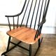 Vintage rocking chair in black stained beech