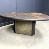 Paul Kingma attributed triangular coffee table, 1980s