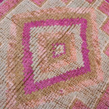 Pale pink vintage runner rug 300x86cm