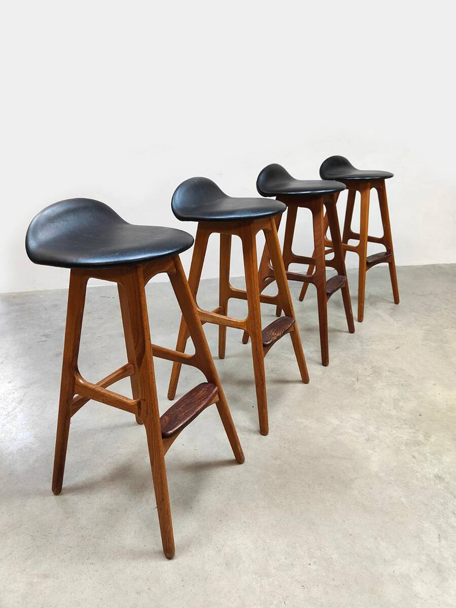 Rare Danish vintage design stools Erik Buch OD 61 Møbler