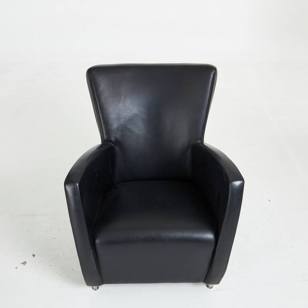Jess Design Leather Armchair, Labeled