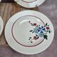 Lot de 4 assiettes creuses vintage Sarreguemines modèle Champfleury