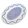 Faïencerie de gien plat de service ovale bleu aurélie