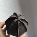 Duo sculpture art design egg planet ceramic black stoneware chamotte signé