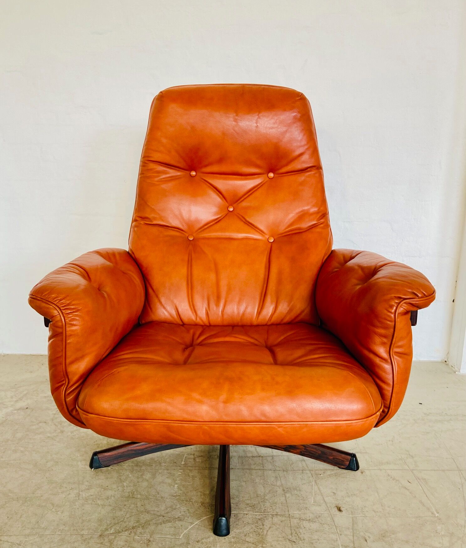 Vintage Danish mid-century Gote Mobler reclining lounge chair 1970s