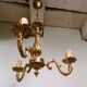 Lustre 3 feux en bronze style Louis XV