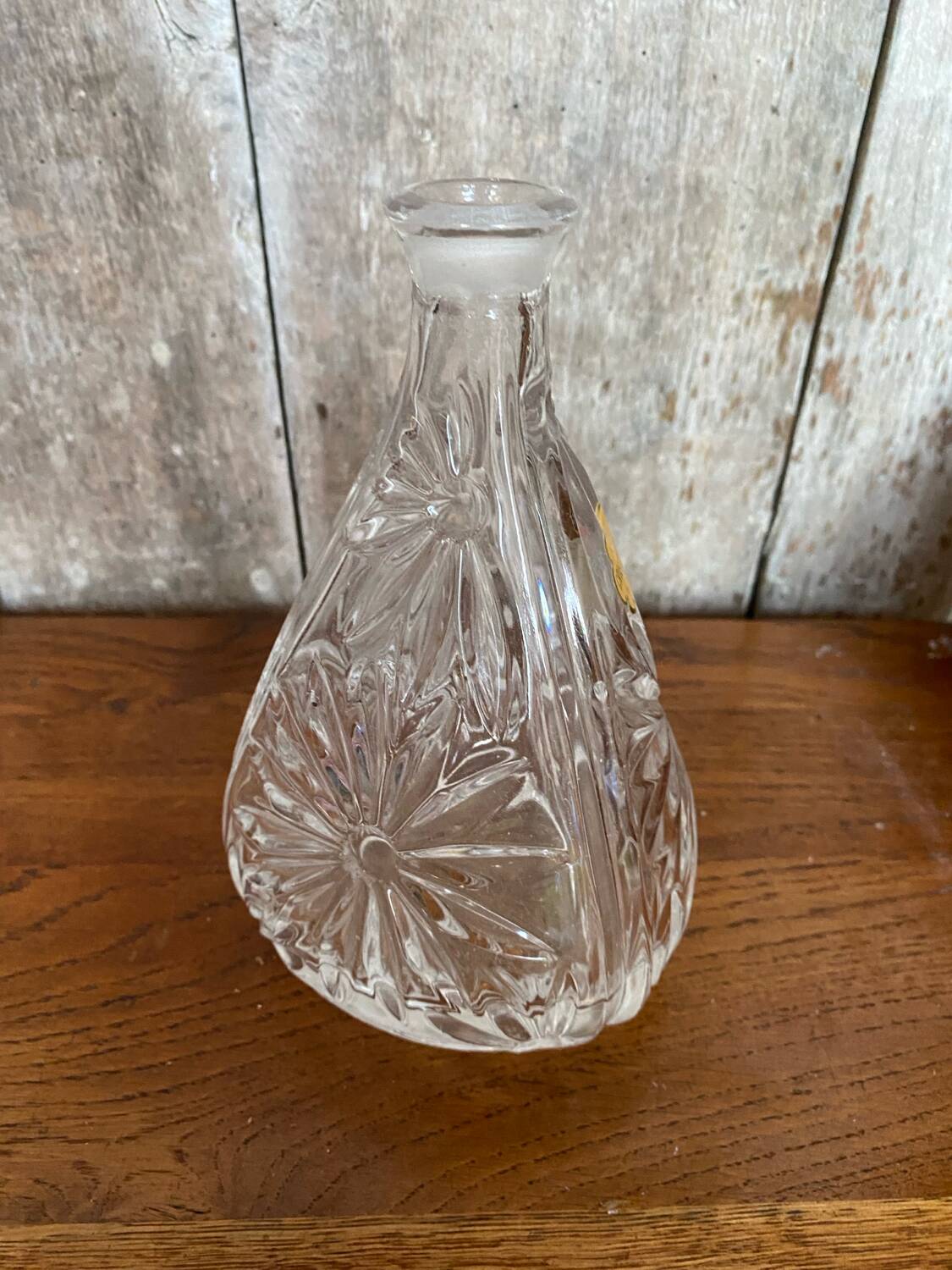 Antique Bavarian Crystal Liqueur Decanter Vintage Cut Crystal #B667