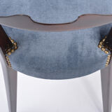 Set of four Italian Mid-Century Modern High Back dining chairs by Aldo Tura