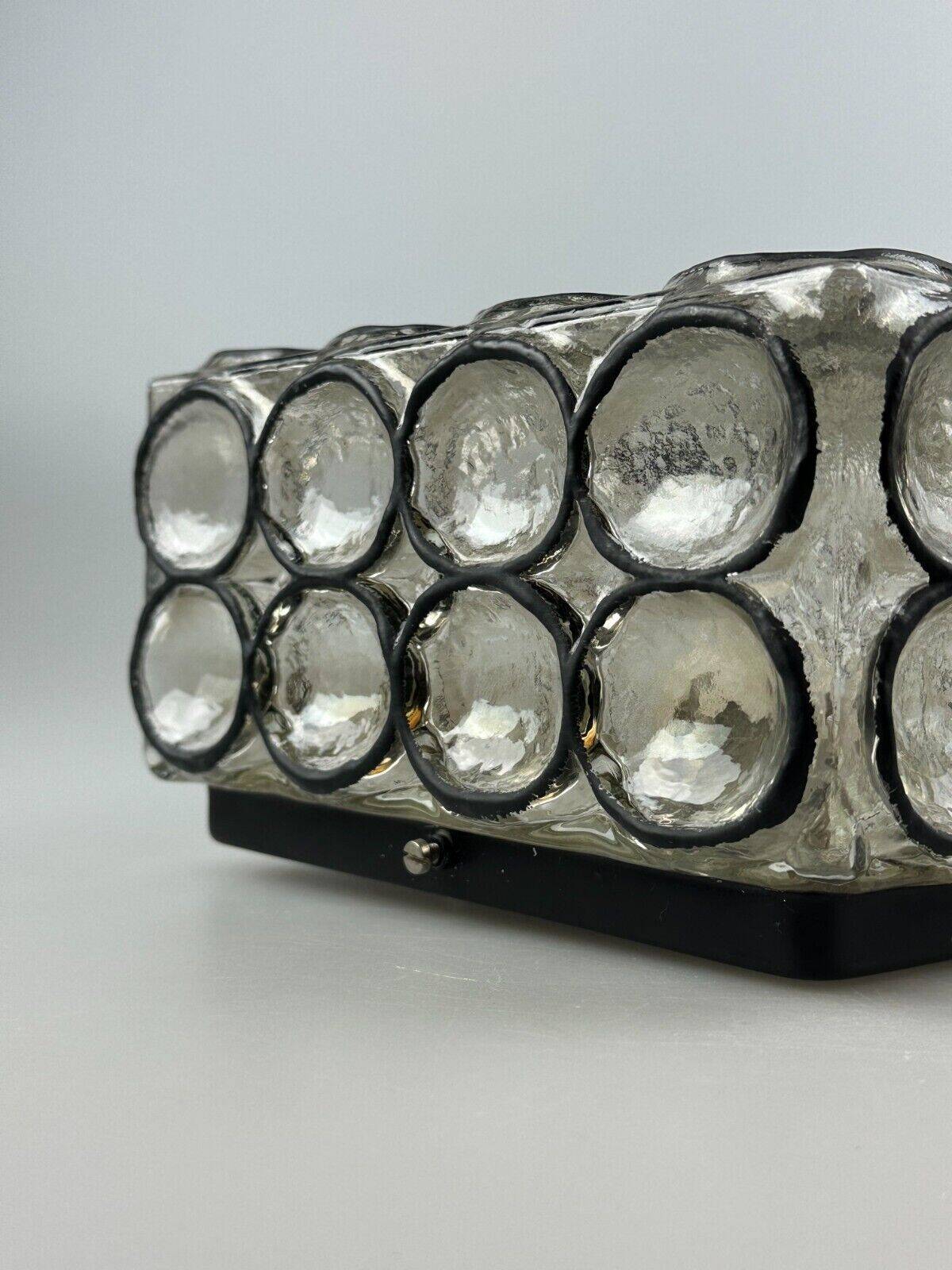 60s 70s ceiling lamp Glashütte Limburg Germany Plafoniere glass & metal