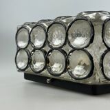 60s 70s ceiling lamp Glashütte Limburg Germany Plafoniere glass & metal