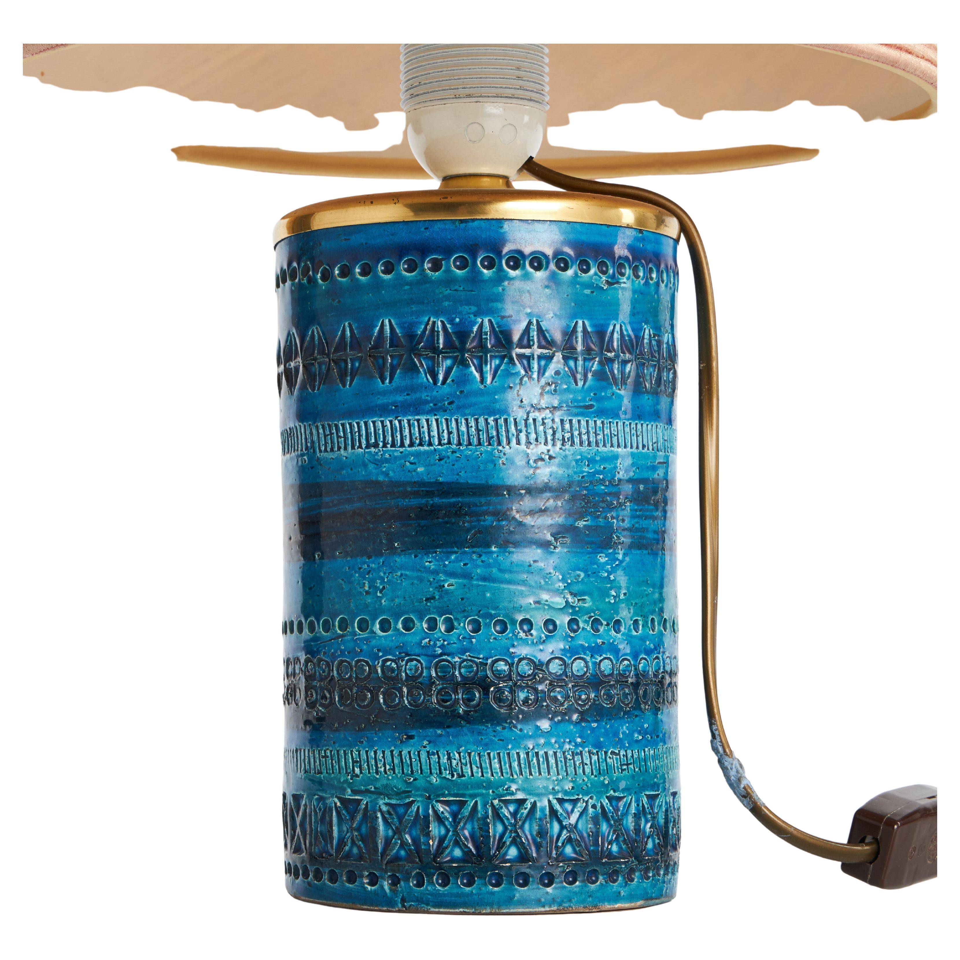 Aldo Londi desk lamp for Bitossi "blue Rimini", Italy, 1960