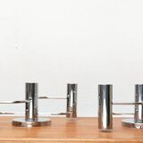 Chrome ceiling or wall lamp Space Age by Gaetano Sciolari for Leola, Germany, 1970s, set of 2