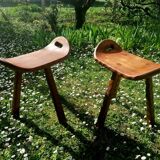 Pair of brutalist stools